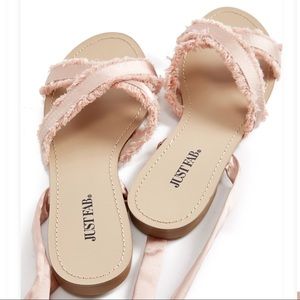 NEW! JustFab Laneya Flat Sandal ColorBlush Size 11